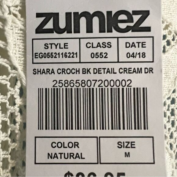 Summer Dress EMPYRE SHARA CROCHET Back DETAIL CREAM — NWT 🏷️ Sz Medium - Picture 13 of 13